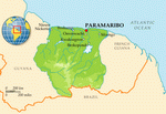 Карта Суринама
