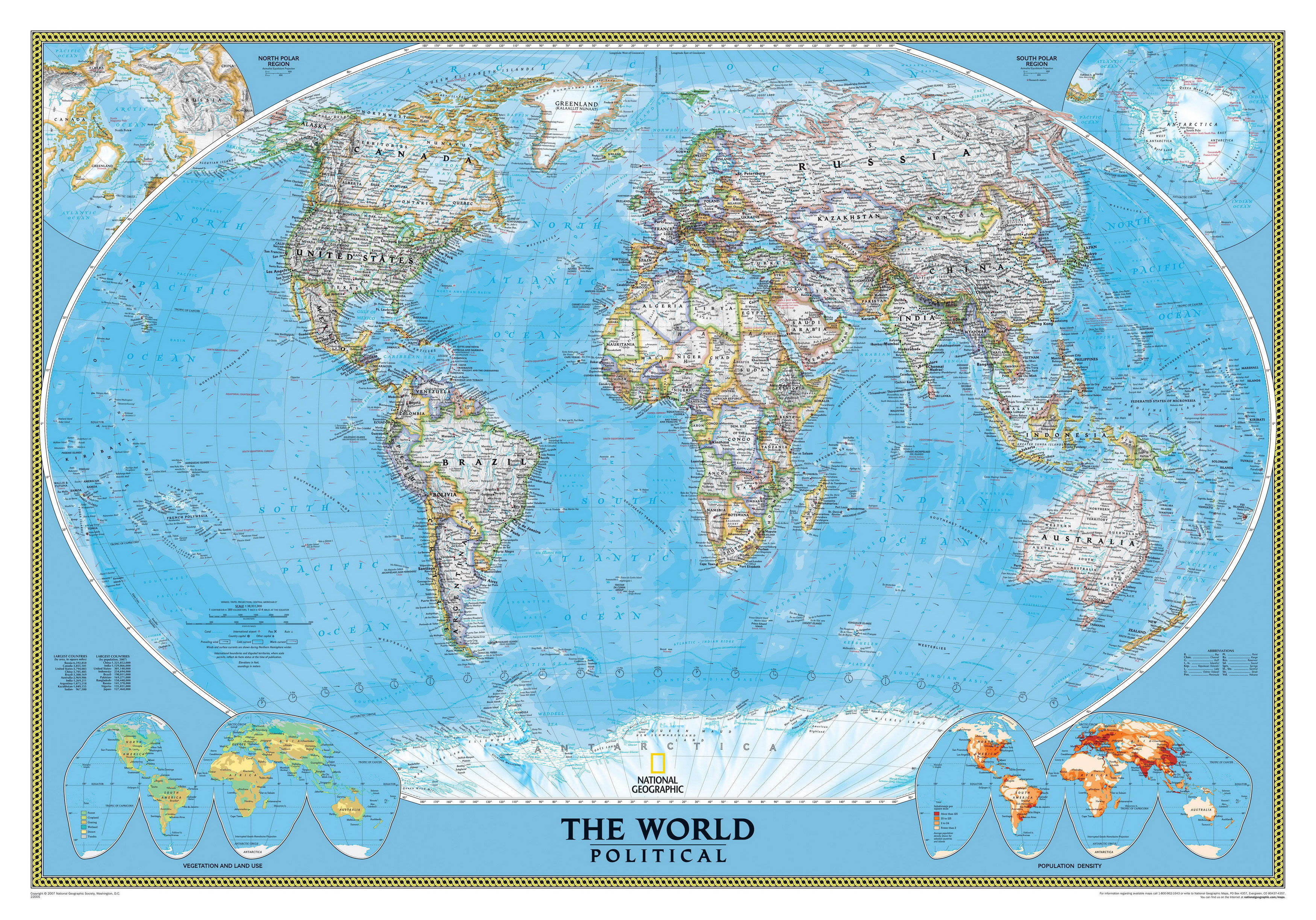Политическая карта Земли
